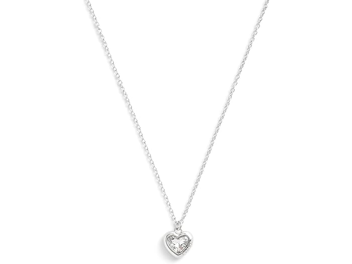 () R[` fB[X Xg[ n[g y_g lbNX COACH women COACH Stone Heart Pendant Necklace Crystal/Rhodium