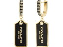 (取寄) コーチ レディース ハングタグ ドロップ イヤリングス COACH women COACH Hangtag Drop Earrings Black