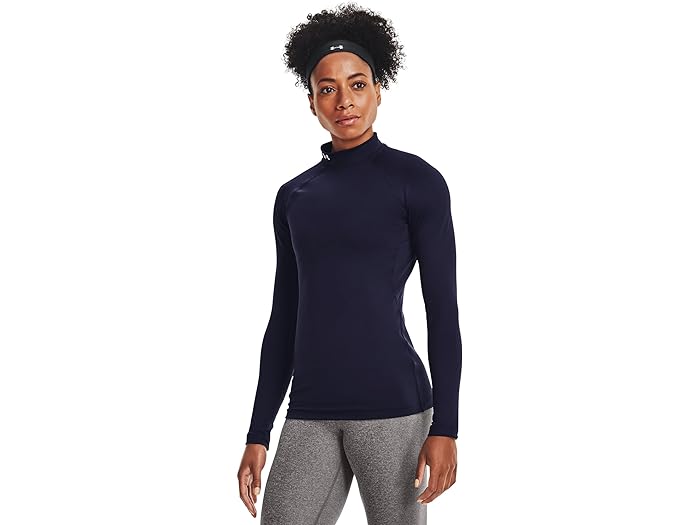 () A_[A[}[ fB[X I[ZeBNX bN lbN T-Vc Under Armour women Under Armour Authentics Mock Neck T-Shirt Midnight Navy/White