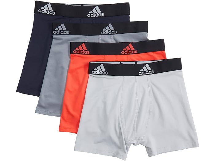 (取寄) アディダス キッズ ボーイズ パフォーマンス 4-パック ボクサー ブリーフ (ビッグ キッド) adidas Kids boys adidas Kids Performance 4-Pack Boxer Brief (Big Kid) Legend Ink Blue/Clear Onix Grey/Bright Red