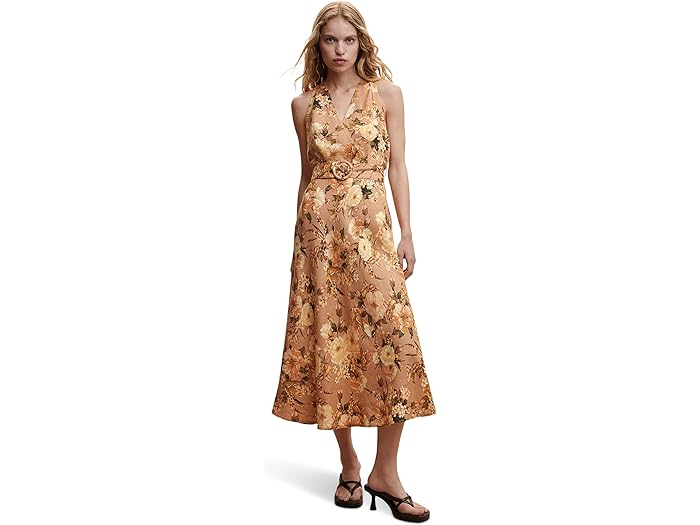 () ޥ ǥ ޥե ɥ쥹 MANGO women MANGO Amalfi Dress Brown