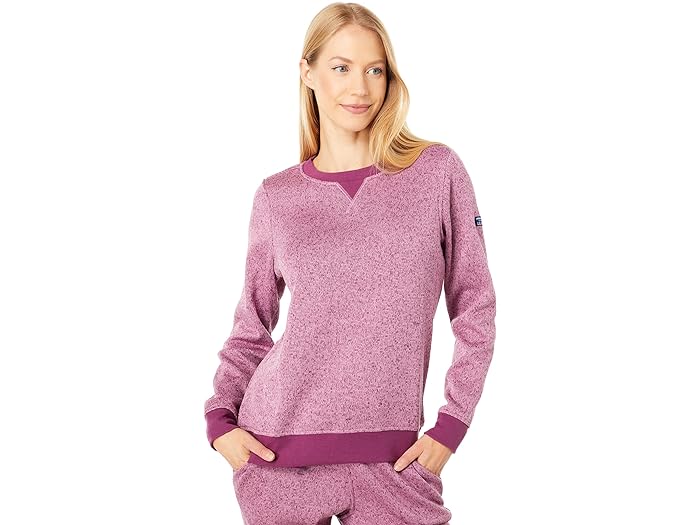 () GGr[ fB[X CgEFCg Z[^[ t[X gbv L.L.Bean women L.L.Bean Lightweight Sweater Fleece Top Bramble Berry