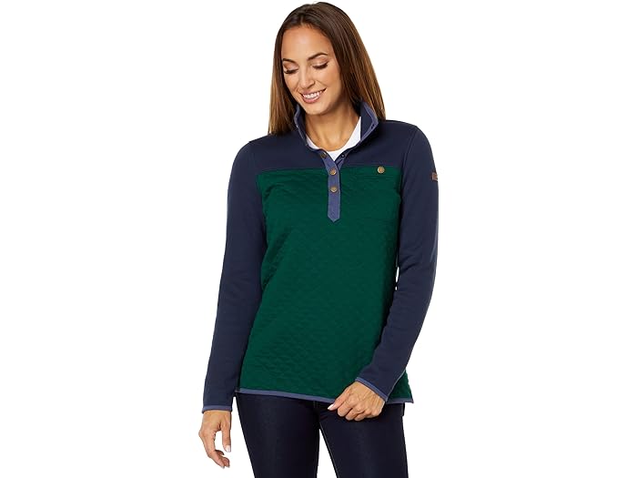 () GGr[ fB[X Lebh XEFbgVc bN lbN `jbN J[ubN L.L.Bean women L.L.Bean Quilted Sweatshirt Mock Neck Tunic Color-Block Classic Navy/Black Forest Green