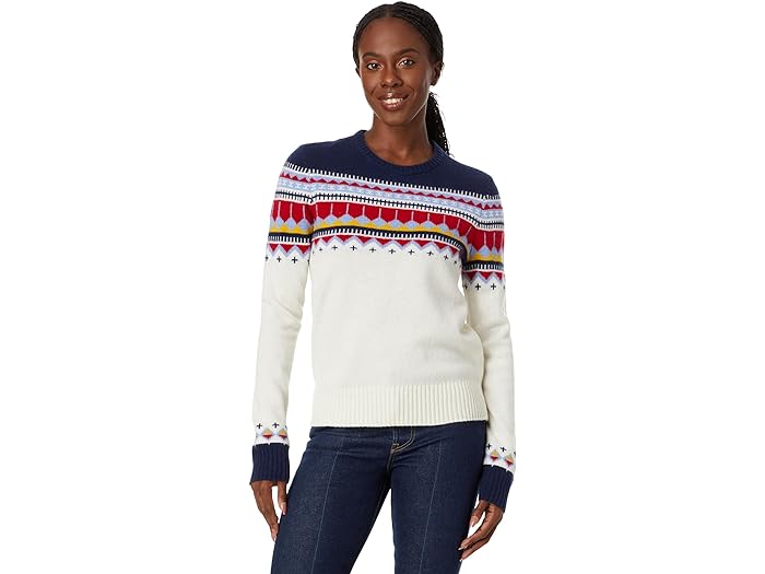 () GGr[ fB[X VOj`[ Lv m E[ vI[o[ mxeB Z[^[ L.L.Bean women L.L.Bean Signature Camp Merino Wool Pullover Novelty Sweater Sailcloth Fair Isle