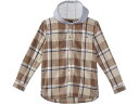 (取寄) バンズ キッズ ボーイズ ロープス ロング スリーブ シャツ ウィズ フード (ビッグ キッズ) Vans Kids boys Vans Kids Lopes Long Sleeve Shirt with Hood (Big Kids) Dirt