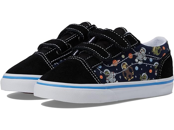 (取寄) バンズ キッズ ボーイズ オールド スクール V (インファント/トドラー) Vans Kids boys Vans Kids Old Skool V (Infant/Toddler) Glow Cosmic Zoo Black/Blue