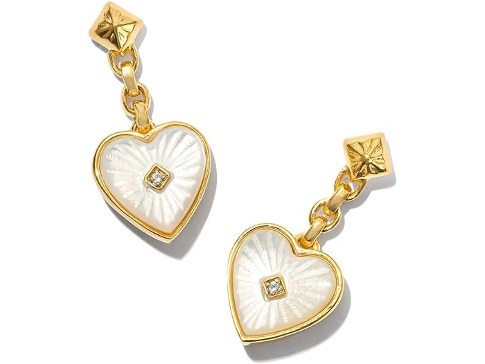 (取寄) ケンドラスコット レディース アダリン ハート ドロップ イヤリングス Kendra Scott women Kendra Scott Adalynn Heart Drop Earrings 18K Gold Vermeil Ivory Mother-of-Pearl