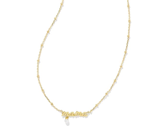 () PhXRbg fB[X }} XNvg y_g lbNX Kendra Scott women Kendra Scott Mama Script Pendant Necklace Gold White Pearl