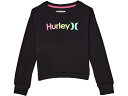 () n[[ LbY K[Y t` e[ N[ lbN (gh[/g LbY) Hurley Kids girls Hurley Kids French Terry Crew Neck (Toddler/Little Kids) Black