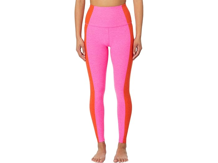 () rhK fB[X Xy[X_C oC^eB J[ubN nC EFXg ~fB MOX Beyond Yoga women Beyond Yoga Spacedye Vitality Color-Block High Waisted Midi Leggings Pink Punch/Firecracker Red Block