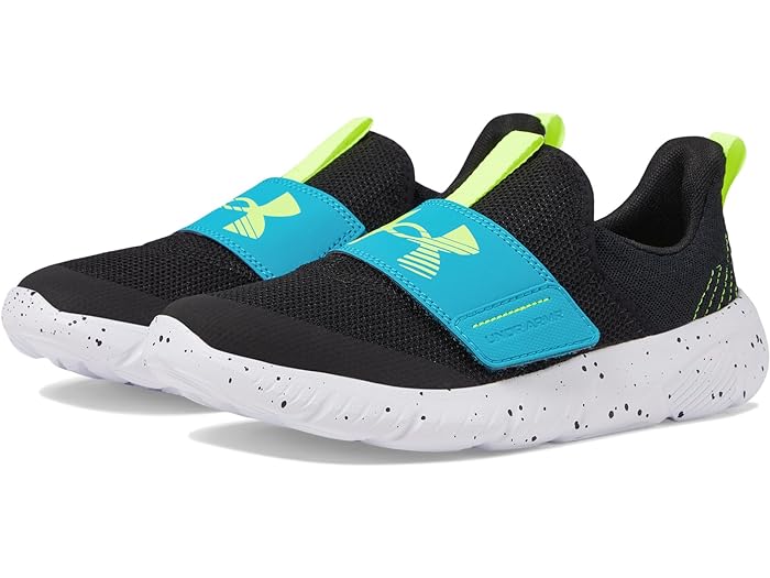 (取寄) アンダーアーマー キッズ ボーイズ グレード スクール フラッシュ スペックル ランニング シューズ (ビッグ キッド) Under Armour Kids boys Under Armour Kids Grade School Flash Speckle Running Shoe (Big Kid) Black/Circuit Teal/High-Vis Yellow