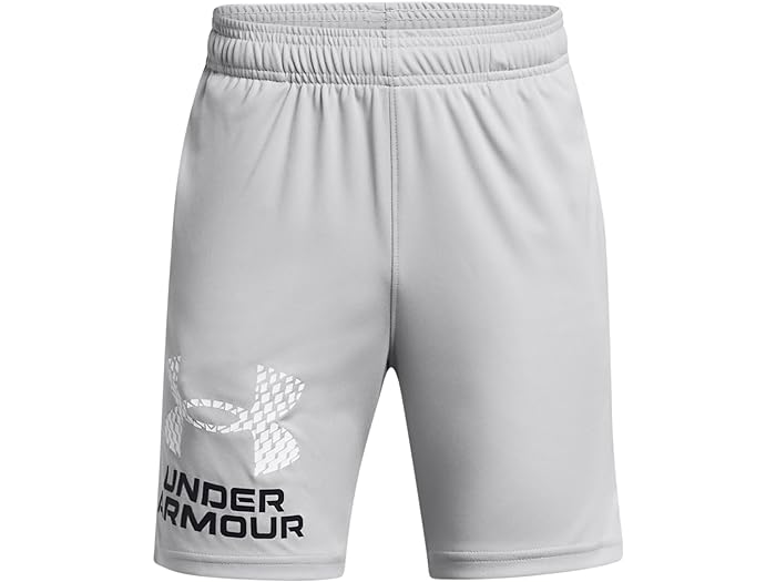 () A_[A[}[ LbY LbY ebN S V[c (rbO LbY) Under Armour Kids kids Under Armour Kids Tech Logo Shorts (Big Kids) Mod Gray/White