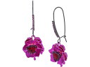 (取寄) ベッツィジョンソン レディース フラワー ダングル イヤリングス Betsey Johnson women Betsey Johnson Flower Dangle Earrings Fuchsia/Hematite