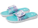 () A_[A[}[ LbY K[Y COiCg 7 XCh (g Lbh/rbO Lbh) Under Armour Kids girls Under Armour Kids Ignite 7 Slide (Little Kid/Big Kid) Halo Gray/Radial Turquoise/Radial Turquoise