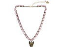 (取寄) ベッツィジョンソン レディース フレンチ ペンダント テニス ネックレス Betsey Johnson women Betsey Johnson Frenchie Pendant Tennis Necklace Pink/Gold