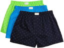 (取寄) トミーヒルフィガー メンズ コットン クラシックス 3-パック ウーブン ボクサー Tommy Hilfiger men Tommy Hilfiger Cotton Classics 3-Pack Woven Boxer Springtime Green/Shocking Blue/Desert Sky Micro Flag