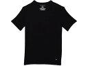 (取寄) トミーヒルフィガー メンズ コットン ストレッチ ショート スリーブ クルー ネック 3-パック Tommy Hilfiger men Cotton Stretch Short Sleeve Crew Neck 3-Pack Black(4)