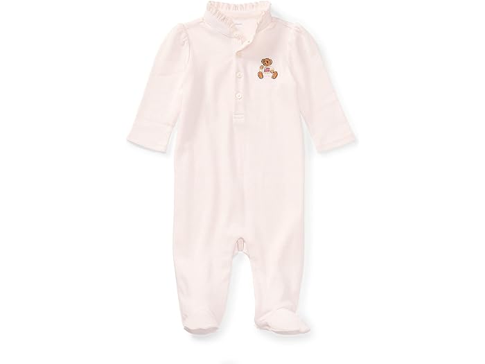 (取寄) ラルフローレン キッズ ガールズ ベアー エンブロイダリー フッティー (インファント) Polo Ralph Lauren Kids girls Polo Ralph Lauren Kids Bear Embroidery Footie (Infant) Delicate Pink