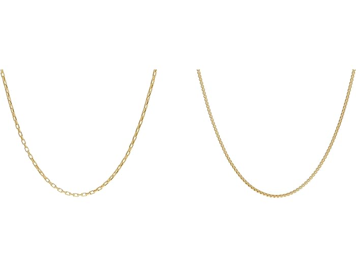 (取寄) メイドウェル レディース ニュー スクール チェイン パック ネックレス Madewell women Madewell New School Chain Pack Necklace Vintage Gold