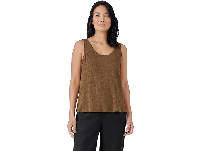 () AC[ tBbV[ fB[X XN[v lbN ^N Eileen Fisher women Eileen Fisher Scoop Neck Tank Bronze