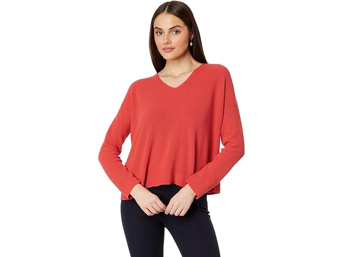 () AC[ tBbV[ fB[X V-lbN vI[o[ Eileen Fisher women Eileen Fisher V-Neck Pullover Watermelon