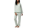 (取寄) ベッドヘッドパジャマズ レディース ロング スリーブ クラシック Pj セット Bedhead PJs women Bedhead PJs Long Sleeve Classic PJ Set Mint 3-D Stripe