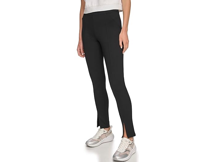 () _iLj[[N fB[X v-I tg Xbg |e pc DKNY women DKNY Pull-On Front Slit Ponte Pants Black