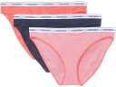 () JoNC A_[EFA fB[X _ S rLj 3-pbN Calvin Klein Underwear women Calvin Klein Underwear Modern Logo Bikini 3-Pack Speakeasy/ Calypso Coral/ Sophie Stripe_Calypso Coral