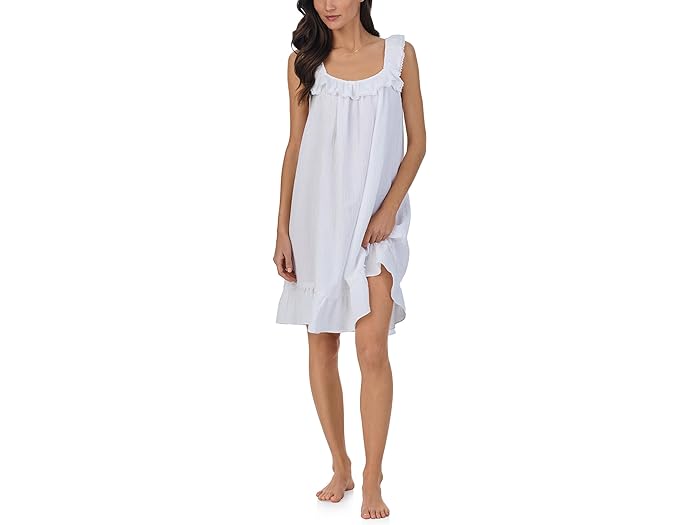 (取寄) アイリーン ウエスト レディース ショート スリーブレス ナイトガウン Eileen West women Eileen West Short Sleeveless Nightgown White