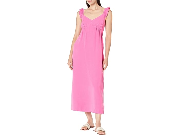 () Jbg t U NX fB[X ][V - O hX W/ bt Xgbv KUT from the Kloth women KUT from the Kloth Zosia - Long Dress w/ Ruffle Straps Magenta