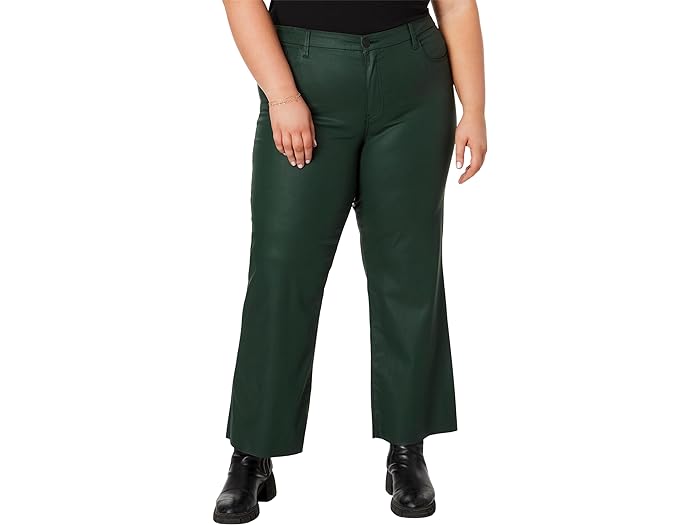 () Jbg t U NX fB[X vX TCY O nCCY t@u AB Ch bO [ w C tHXg KUT from the Kloth women KUT from the Kloth Plus Size Meg High-Rise Fab Ab Wide Leg Raw Hem in Forest Forest