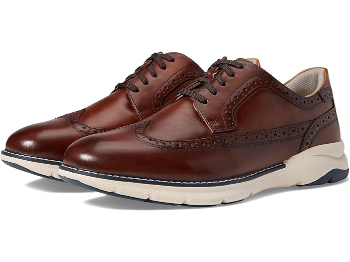 フローシャイム ビジネスシューズ メンズ (取寄) フローシャイム メンズ フレンジー ウイング ティップ オックスフォード Florsheim men Florsheim Frenzi Wing Tip Oxford Cognac Smooth/White Sole