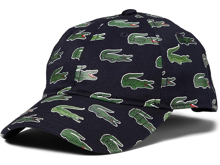 (取寄) ラコステ キッズ オール オーバー プリント クロコ ホリディ キャップ 帽子 Lacoste kids Lacoste All Over Print Croc Holiday Cap Abysm/Green