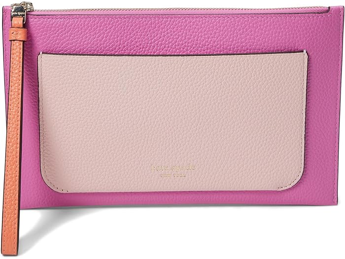 (取寄) ケイトスペード レディース アヴァ カラーブロック ペブルド レザー リスレット Kate Spade New York women Kate Spade New York Ava Colorblocked Pebbled Leather Wristlet Echinacea Flower Multi