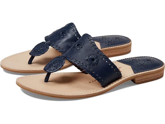 ジャックロジャース サンダル レディース (取寄) ジャック ロジャース レディース ジャックス フラッツ サンダル ワイド Jack Rogers women Jack Rogers Jacks Flat Sandal Wide Midnight Navy/Midnight Navy