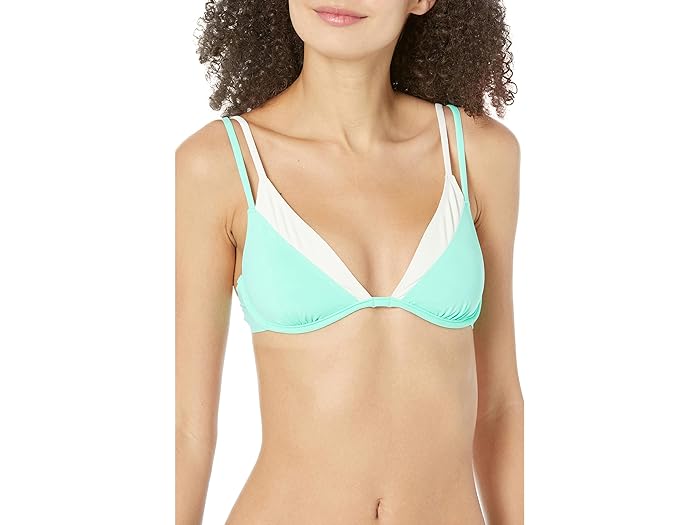 (取寄) エルスペース レディース フューズド ゼンデイヤ トップ L*Space women Fused Zendaya Top Bright Teal/Cream