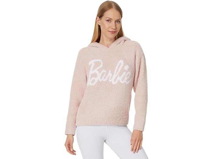 () xAtbgh[X fB[X R[WVbN o[r[ u[fB Barefoot Dreams women Barefoot Dreams CozyChic Barbie Hoodie Dusty Rose/White