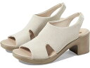 (取寄) ビジーズ レディース エデン スリングバック ストラップ サンダル Bzees women Eden Slingback Strappy Sandals White Fabric