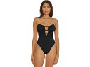 () xbJ fB[X J[ R[h V[h tg  s[X BECCA women BECCA Color Code Shirred Front One Piece Black