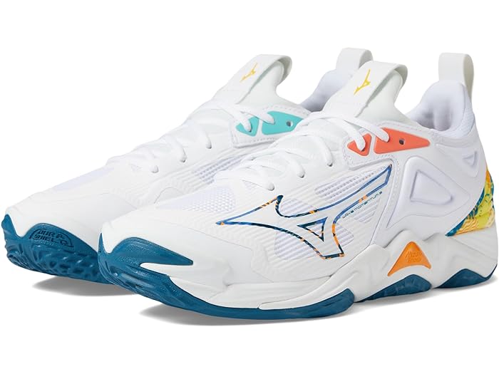 () ~Ym EF[u [^ 3 Mizuno Mizuno Wave Momentum 3 White/Moroccan Blue