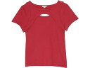 (取寄) ハビチュアル ガール ガールズ ショート スリーブ ニット トップ (ビッグ キッズ) HABITUAL girl girls HABITUAL girl Short Sleeve Knit Top (Big Kids) Dark Red