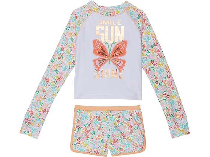 () s[N K[Y t[ vg O X[u bVK[h (gh[/g LbY/rbO LbY) PEEK girls PEEK Floral Print Long Sleeve Rashguard (Toddler/Little Kids/Big Kids) Print