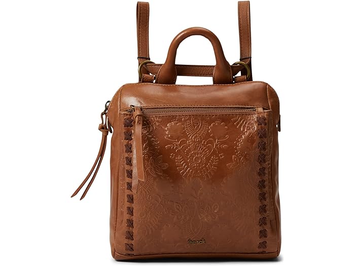 () U TN fB[X  U[ ~j Ro[`u obNpbN The Sak women The Sak Loyola Leather Mini Convertible Backpack Tobacco Floral Embossed 1