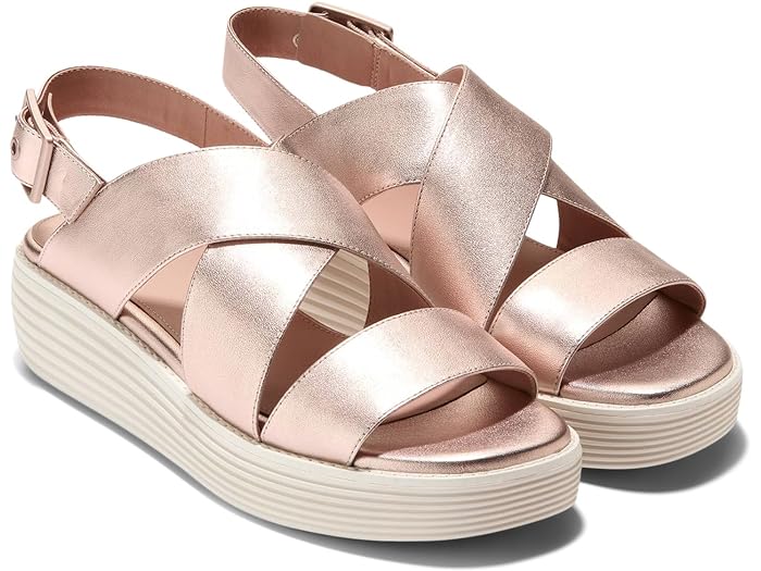 (取寄) コールハーン レディース オリジナルグランド プラットフォーム サンダル Cole Haan women Originalgrand Platform Sandal Rose Gold Talca/Ivory
