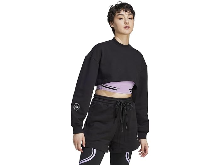 () AfB_X oC Xe}bJ[gj[ fB[X gD[JWAY Nbv XEFbgVc IJ0565 adidas by Stella McCartney women adidas by Stella McCartney TrueCasuals Crop Sweatshirt IJ0565 Black