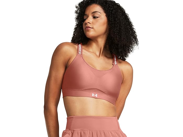 (取寄) アンダーアーマー レディース インフィニティ ハイ インパクト スポーツ ブラ Under Armour women Under Armour Infinity High Impact Sports Bra Canyon Pink/White