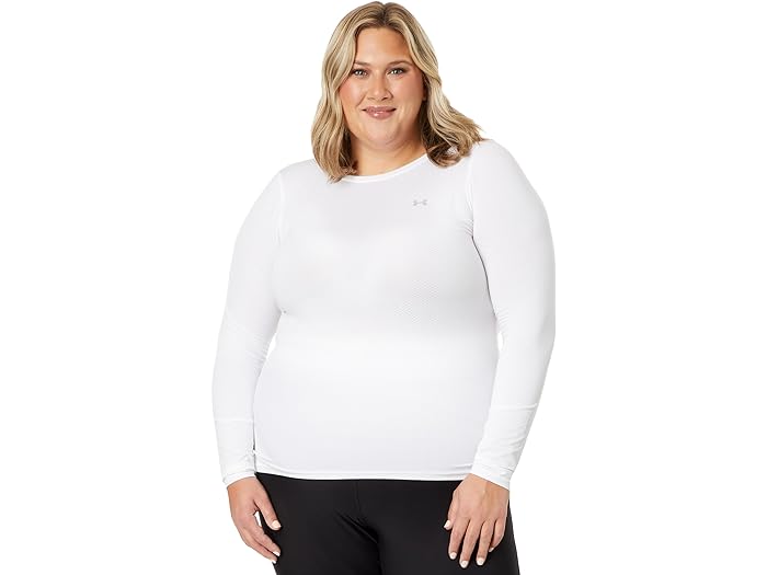 () A_[A[}[ fB[X Ua q[gMA A[}[ O X[u Under Armour women Under Armour UA HeatGear Armour Long Sleeve White/Metallic Silver