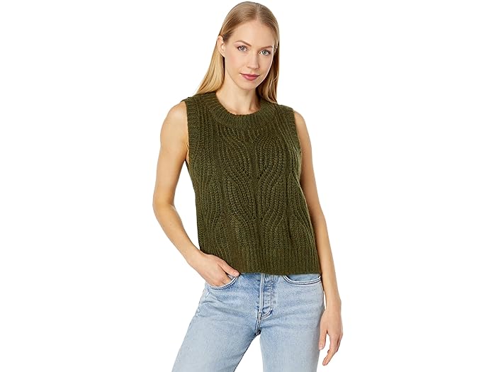 (取寄) メイドウェル レディース テディ ポインテール ベスト Madewell women Madewell Teddy Pointelle Vest Heather Basil