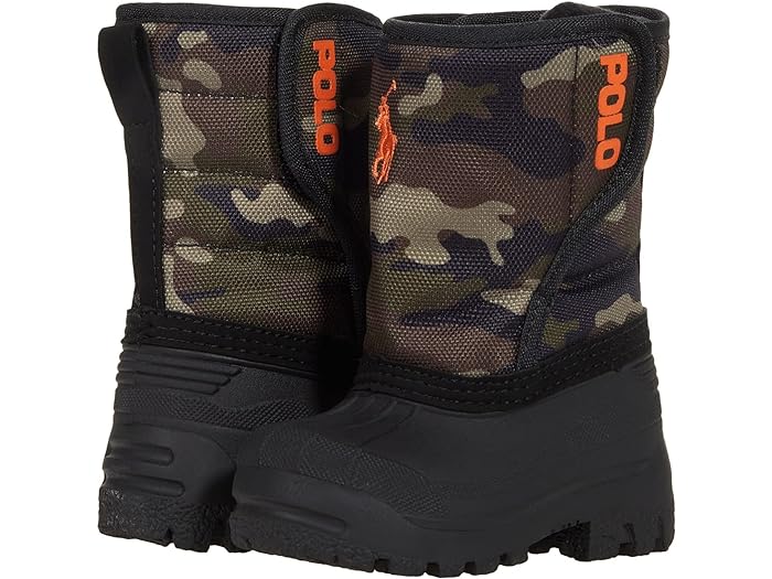 () t[ LbY LbY n[s[ EZ u[g (g Lbh/rbO Lbh) Polo Ralph Lauren Kids kids Polo Ralph Lauren Kids Harpyr EZ Boot (Little Kid/Big Kid) Black/Olive Camouflage Nylon/Orange Pony Player