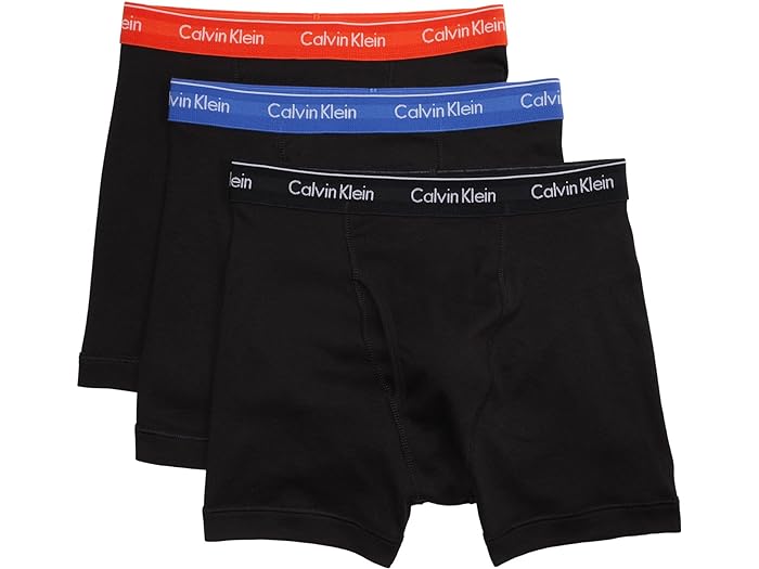 (取寄) カルバンクライン アンダーウェア メンズ コットン クラシックス 3-パック ボクサー ブリーフ Calvin Klein Underwear men Calvin Klein Underwear Cotton Classics 3-Pack Boxer Brief Black Bodies/Cherry Kiss/Dazzling Blue/Black WBS